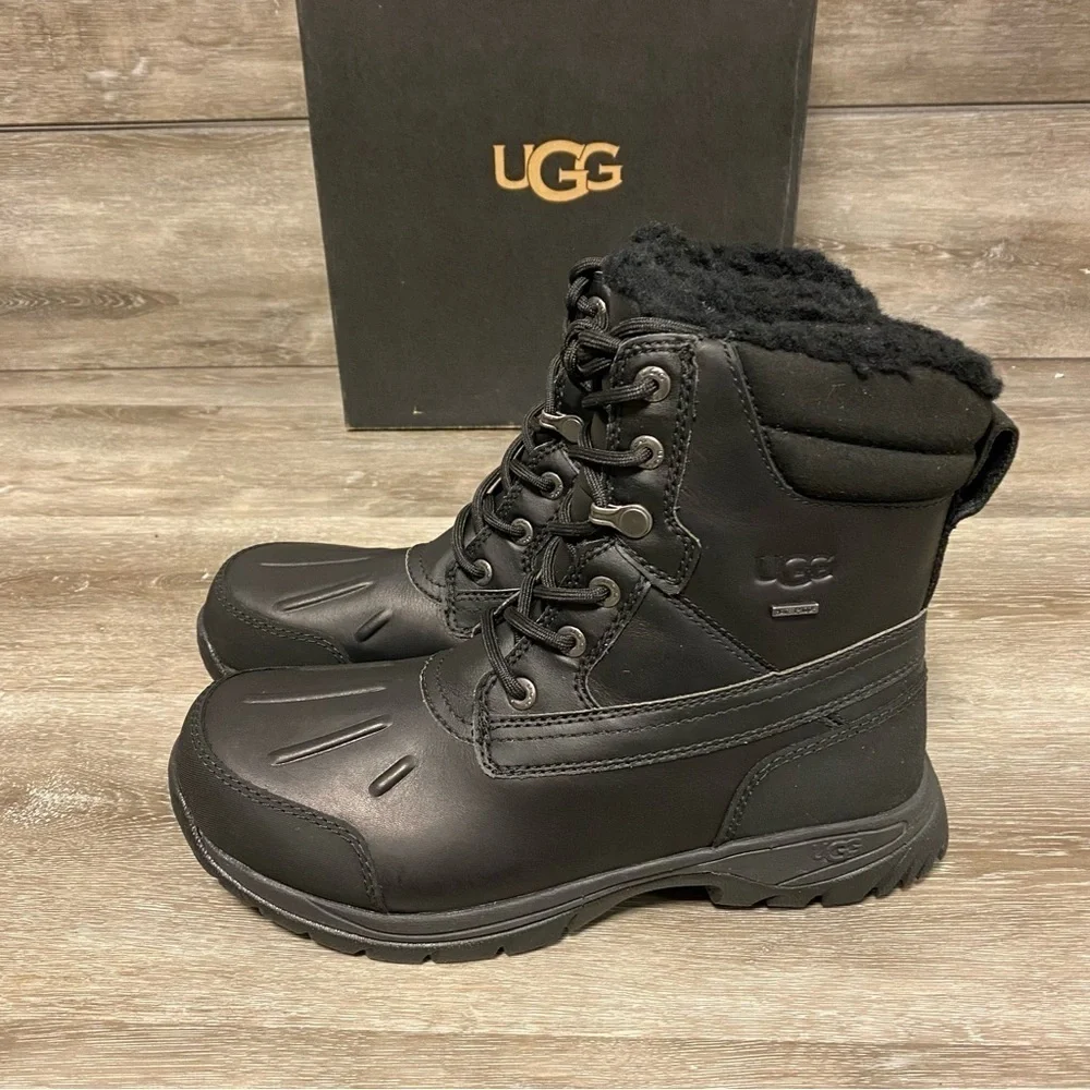UGG | Men’s Felton Black WaterProof Leather Snow Boots NEW